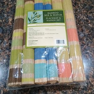 NWT Bed Bath & Beyond Bamboo Placemats & Napkins Mix & Match Set of Six